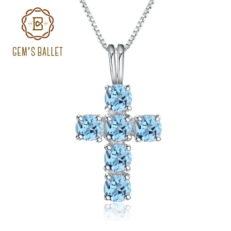 Silver Crystal Cross Pendant-ToShay.org