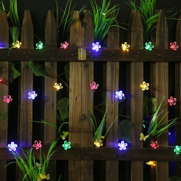 Peach Flower String Solar Lights-ToShay.org