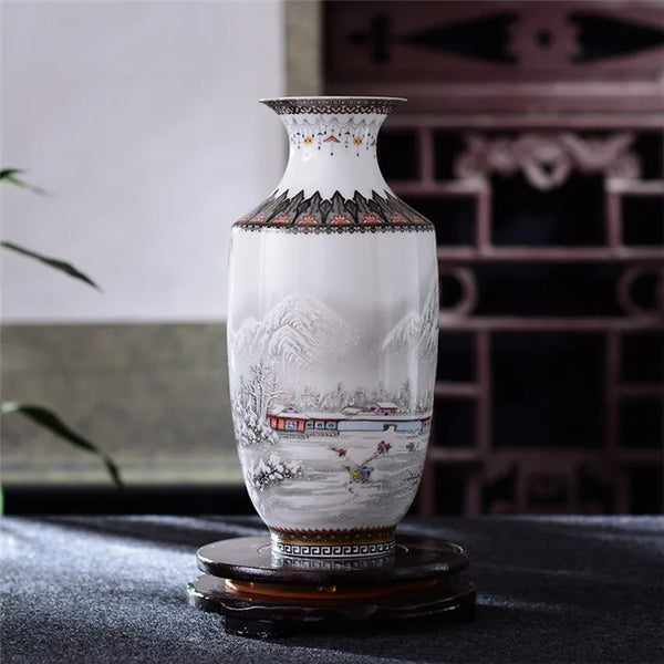 Snow Flower Porcelain Vase-ToShay.org