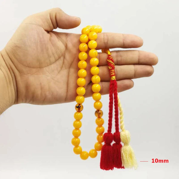 Yellow Amber Insect Prayer Beads-ToShay.org