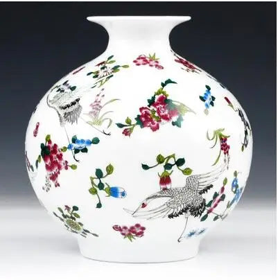 Flower Bird Ceramic Vase-ToShay.org