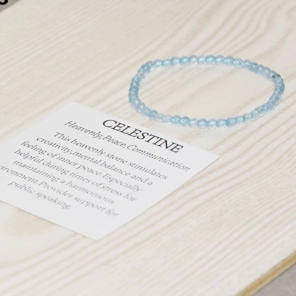 Blue Celestine Crystal Bracelet-ToShay.org
