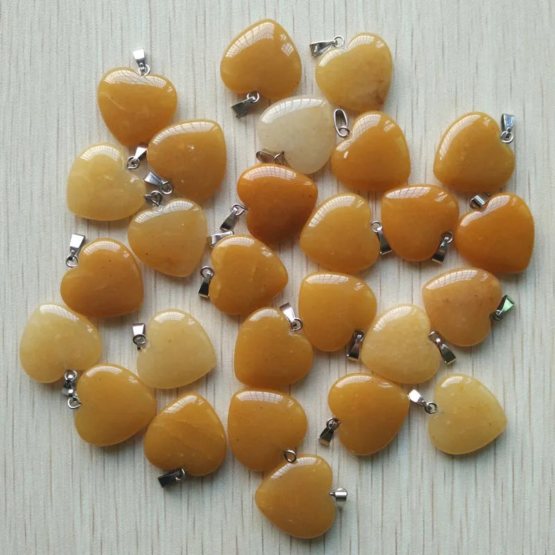 Mixed Crystal Heart Pendants-ToShay.org