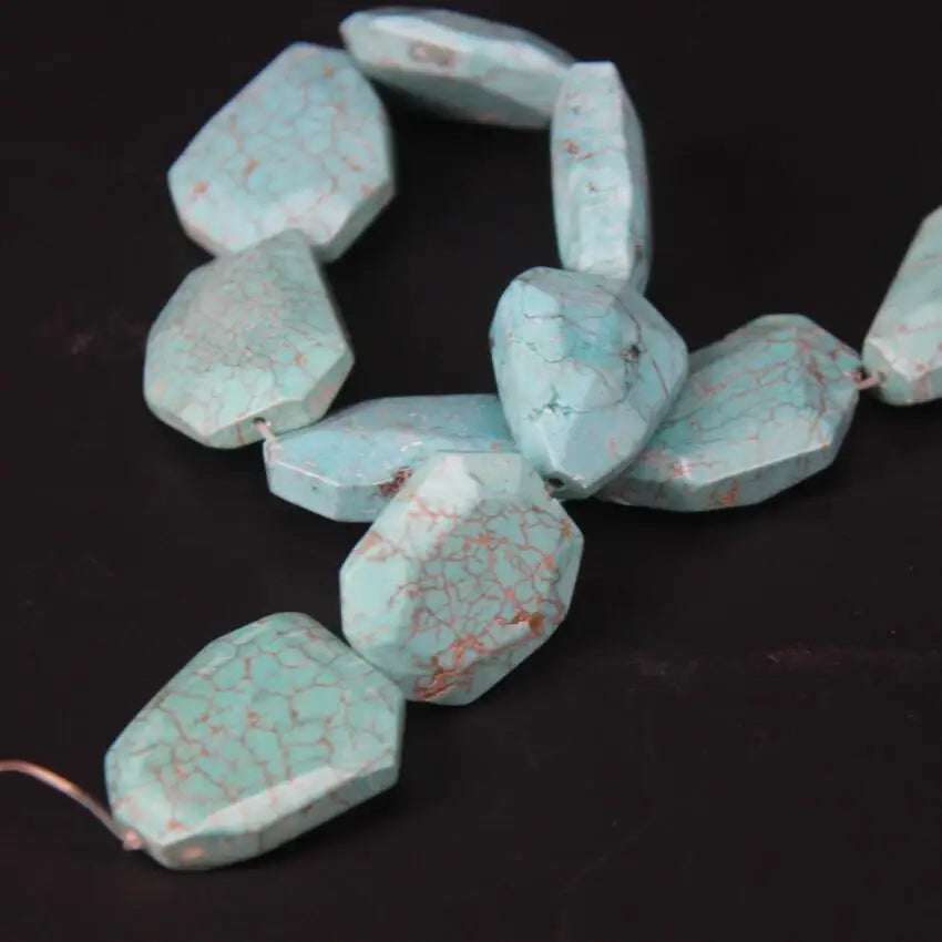Blue Turquoise Slab Beads-ToShay.org