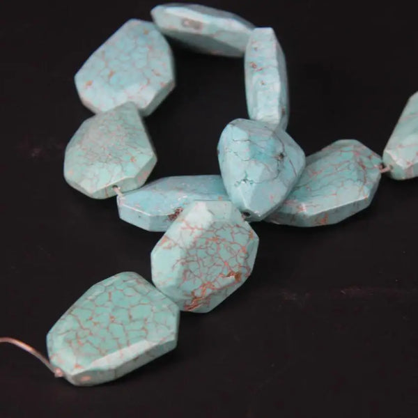 Blue Turquoise Slab Beads-ToShay.org
