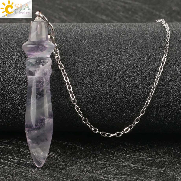 Purple Fluorite Dowsing Pendulum-ToShay.org