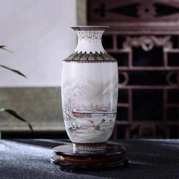 Snow Flower Porcelain Vase-ToShay.org