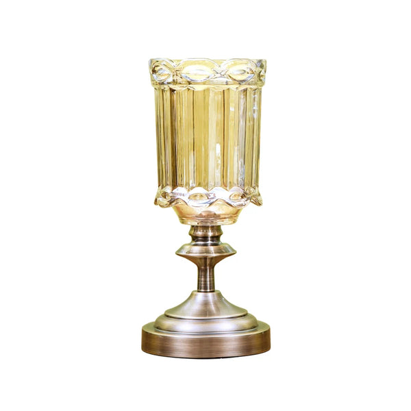 Amber Crystal Glass Vase-ToShay.org