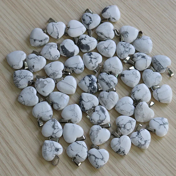 Mixed Crystal Heart Pendants-ToShay.org