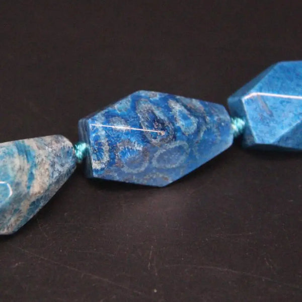Blue Chrysanthemum Stone Beads-ToShay.org