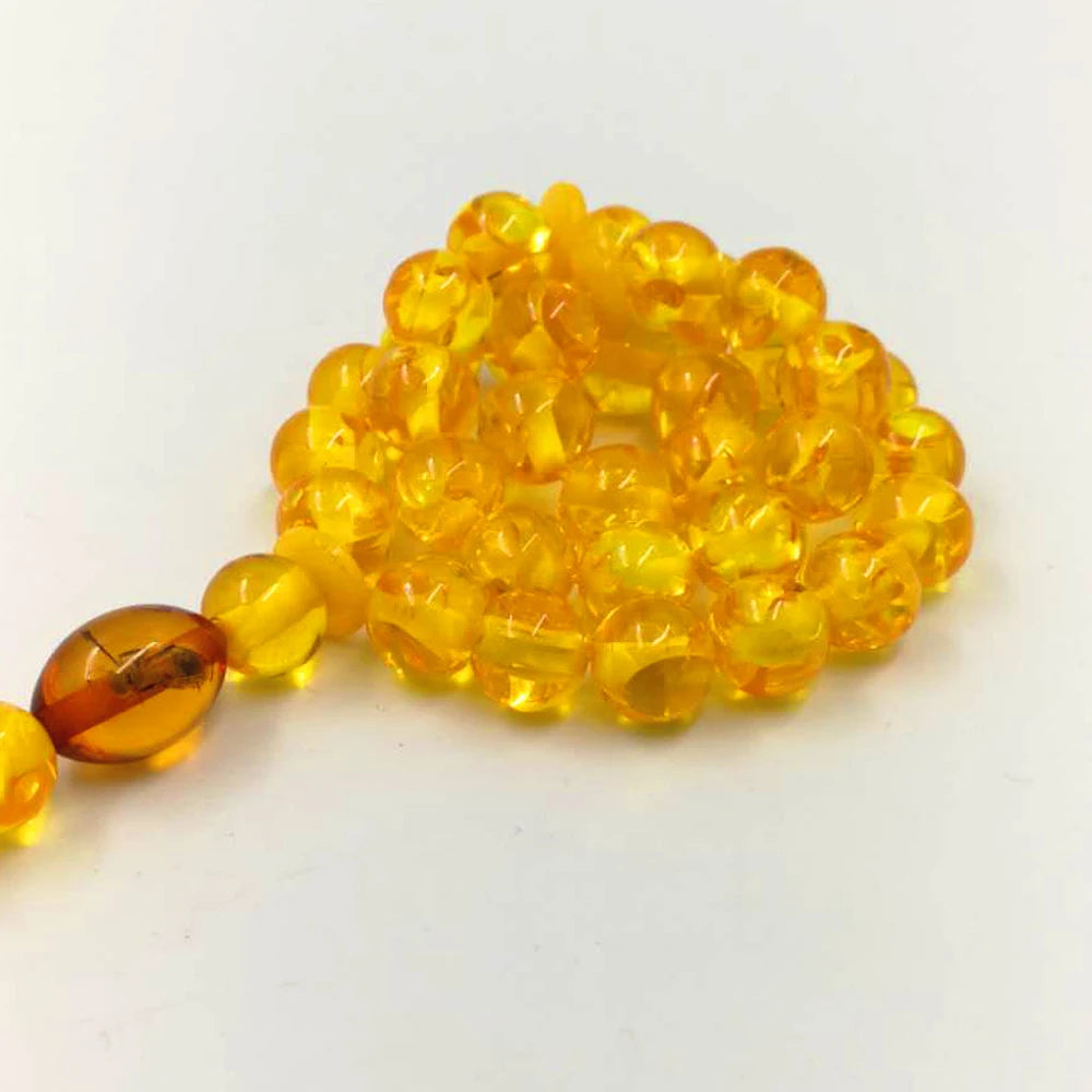 Yellow Amber Resin Prayer Beads-ToShay.org