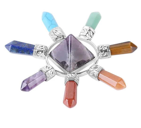 Chakra Crystal Quartz Pyramid-ToShay.org