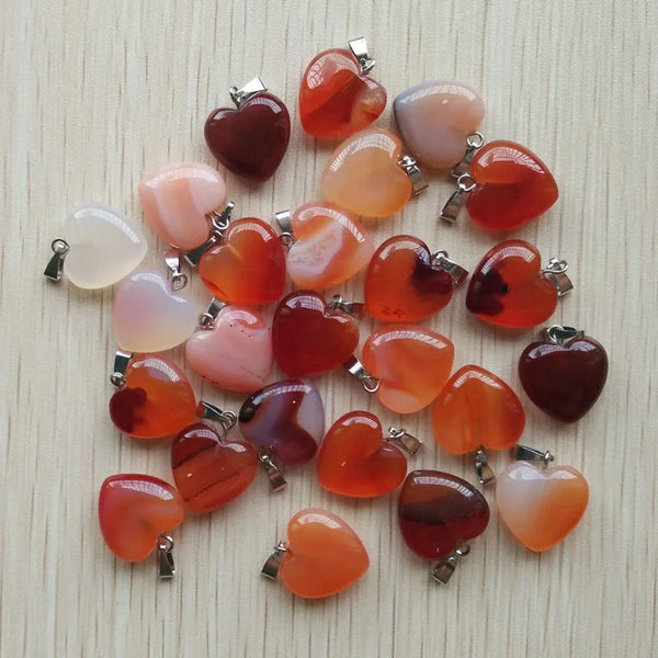 Mixed Crystal Heart Pendants-ToShay.org
