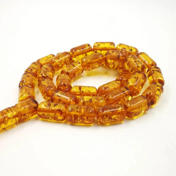 Yellow Amber Resin Prayer Beads-ToShay.org