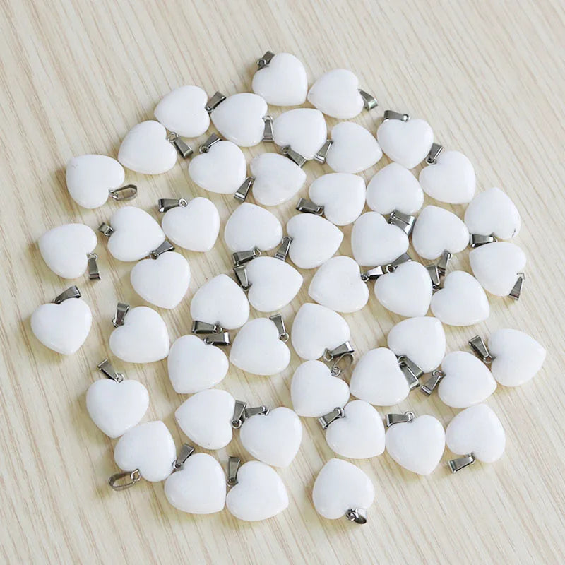 White Jade Heart Pendant-ToShay.org