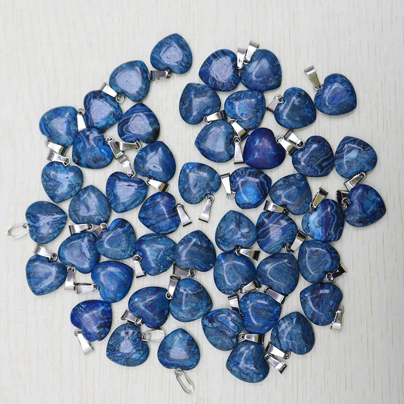 Mixed Crystal Heart Pendants-ToShay.org