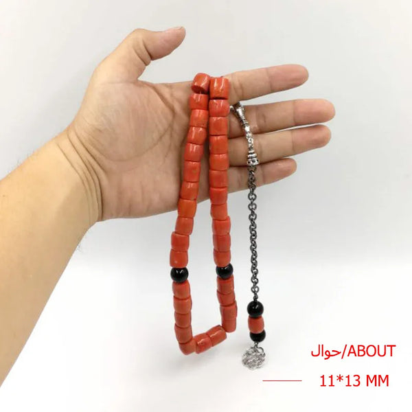 Orange Coral Tasbih-ToShay.org