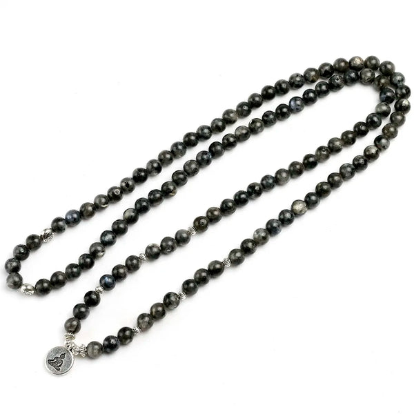 Black Flash Labradorite Mala Beads-ToShay.org