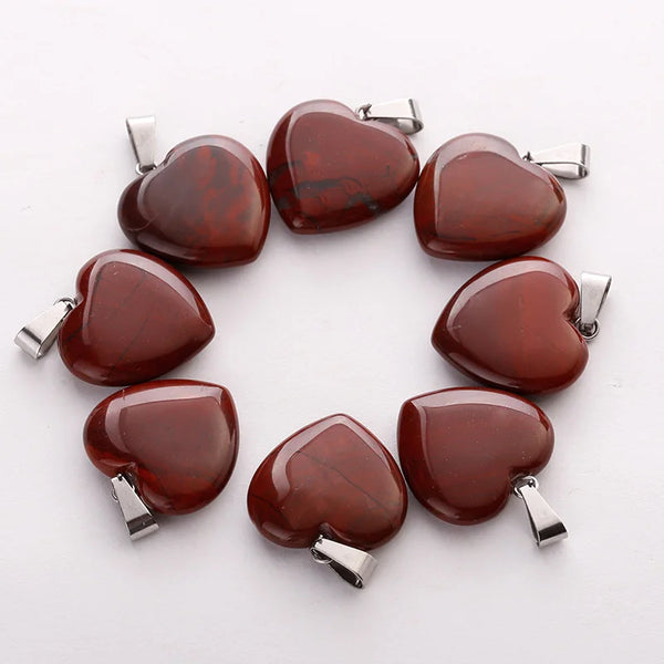 Red Rainbow Stone Heart-ToShay.org