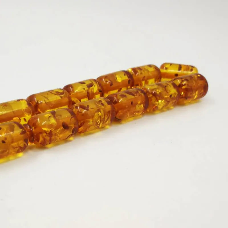 Yellow Amber Resin Prayer Beads-ToShay.org