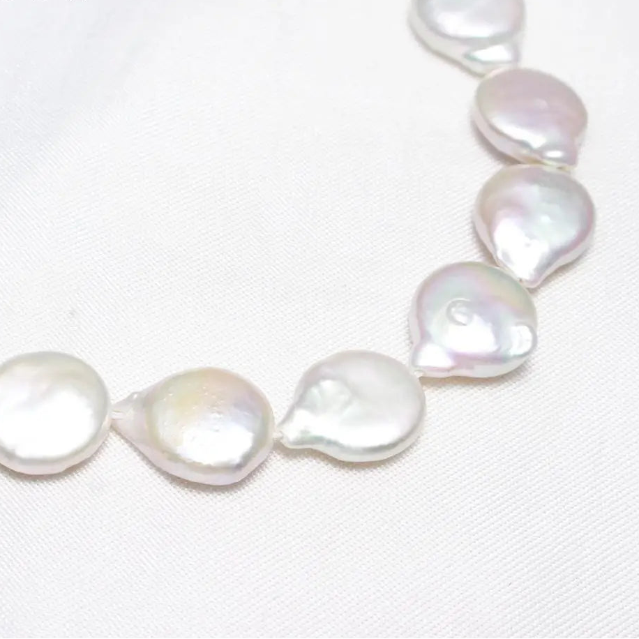 White Pearl Coin Beads-ToShay.org