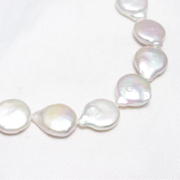 White Pearl Coin Beads-ToShay.org