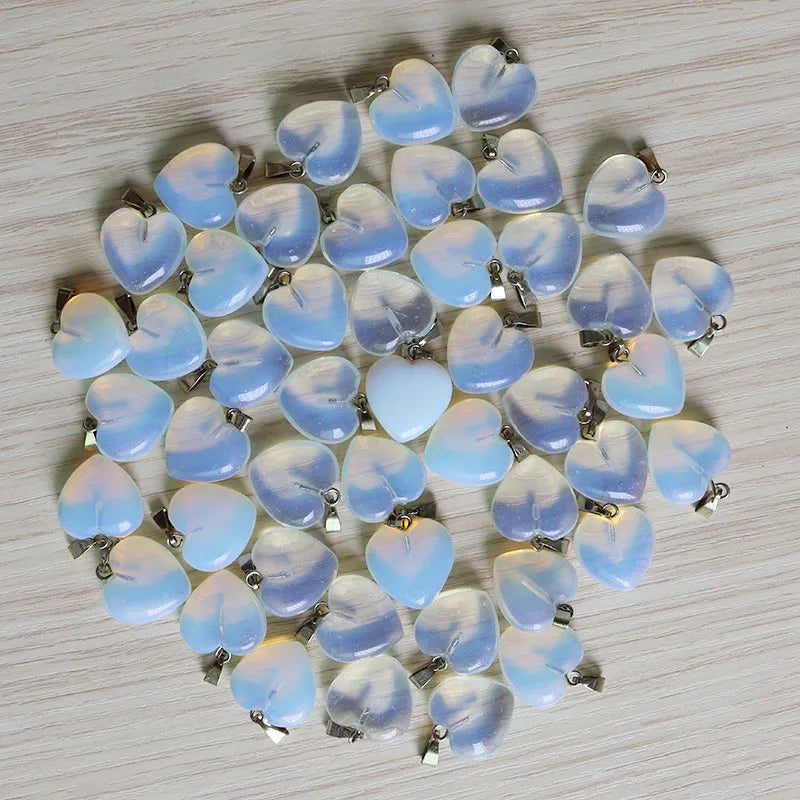 Mixed Crystal Heart Pendants-ToShay.org