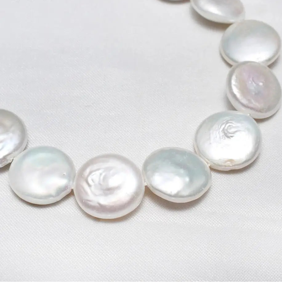 White Pearl Coin Beads-ToShay.org