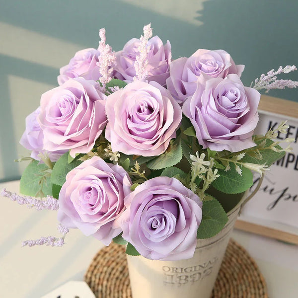 Rose Silk Flowers Bouquet-ToShay.org