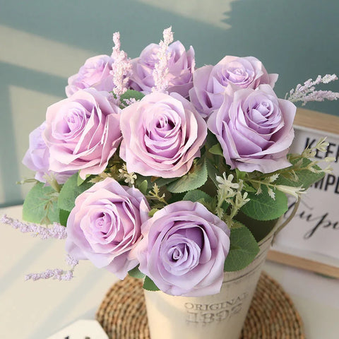 Rose Silk Flowers Bouquet-ToShay.org