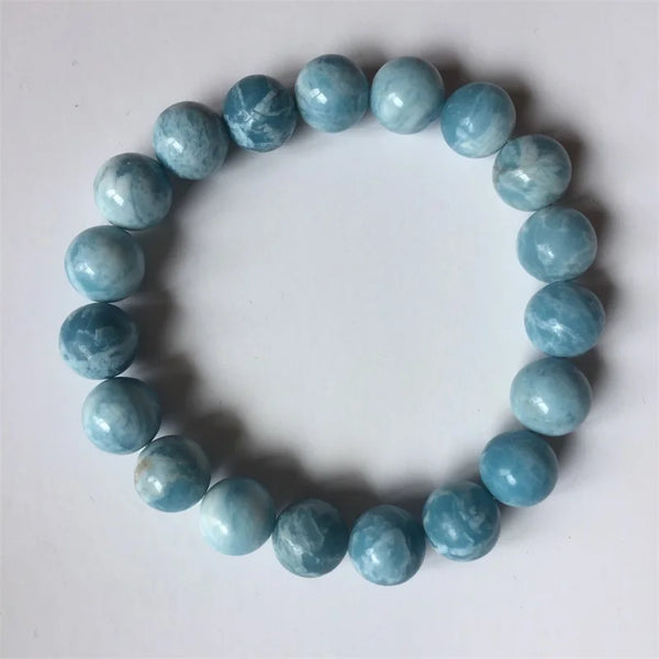 Blue Larimar Bead Bracelet-ToShay.org