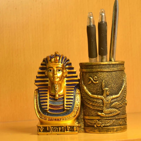 Egyptian Pharaoh Pen Holder-ToShay.org