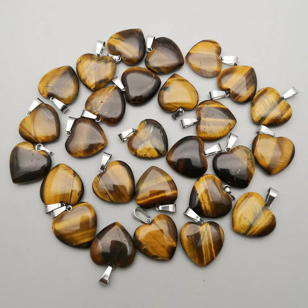Mixed Crystal Heart Pendants-ToShay.org