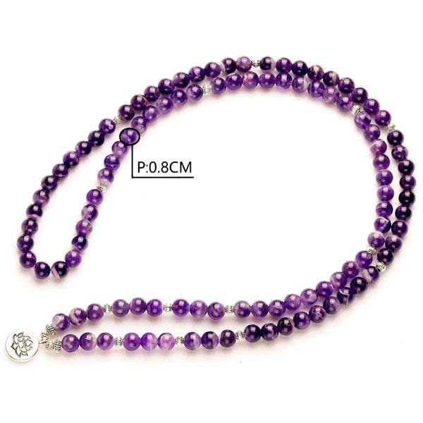 Purple Quartz Mala Beads-ToShay.org