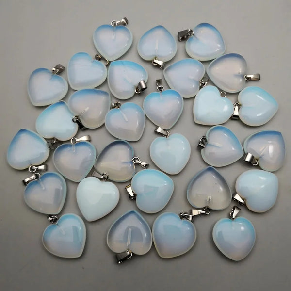 Mixed Crystal Heart Pendants-ToShay.org