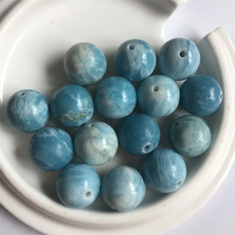 Blue Larimar Bead Bracelet-ToShay.org