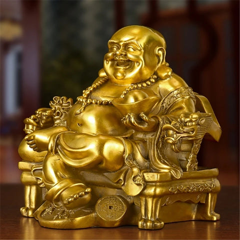 Maitreya Dragon Chair Buddha-ToShay.org
