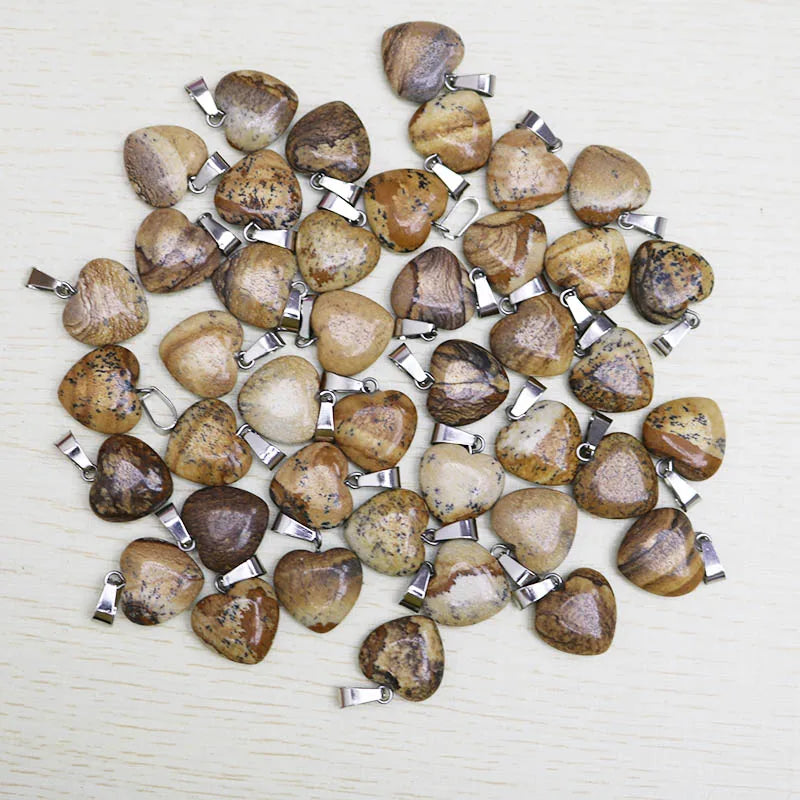 Mixed Crystal Heart Pendants-ToShay.org