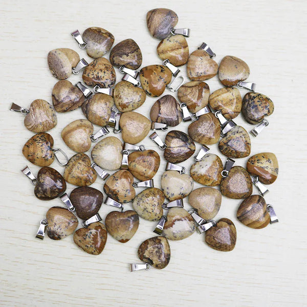 Mixed Crystal Heart Pendants-ToShay.org