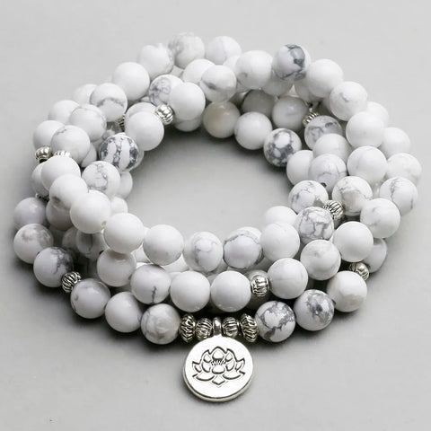 White Howlite Prayer Beads-ToShay.org