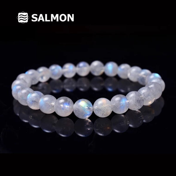 Blue Light Moonstone Bead Bracelets-ToShay.org