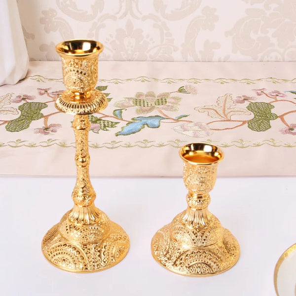 Gold Embossed Candelabras-ToShay.org