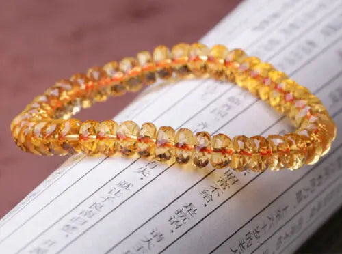 Yellow Citrine Quartz Bracelet-ToShay.org