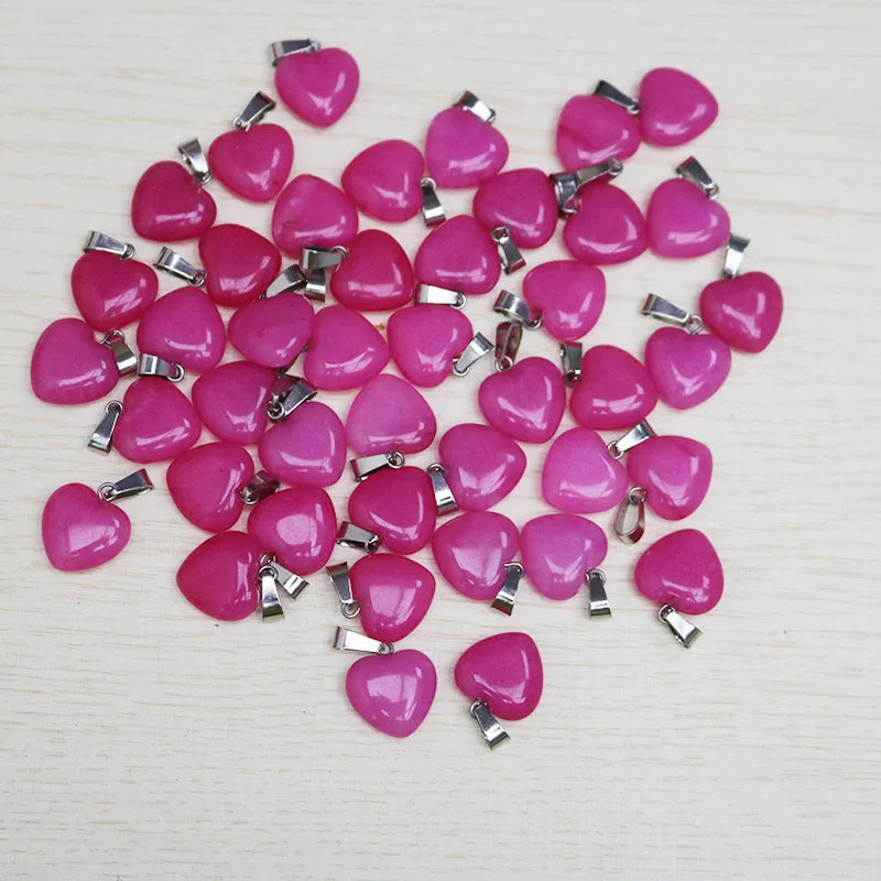 Mixed Crystal Heart Pendants-ToShay.org