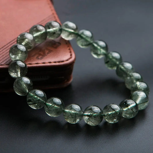 Green Rutilated Quartz Bracelet-ToShay.org
