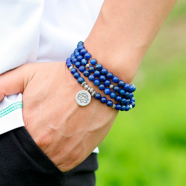 Blue Lapis Lazuli Mala Beads-ToShay.org