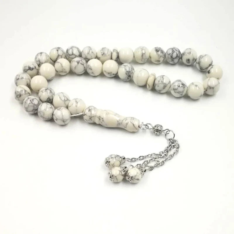 White Turquoise Prayer Beads-ToShay.org