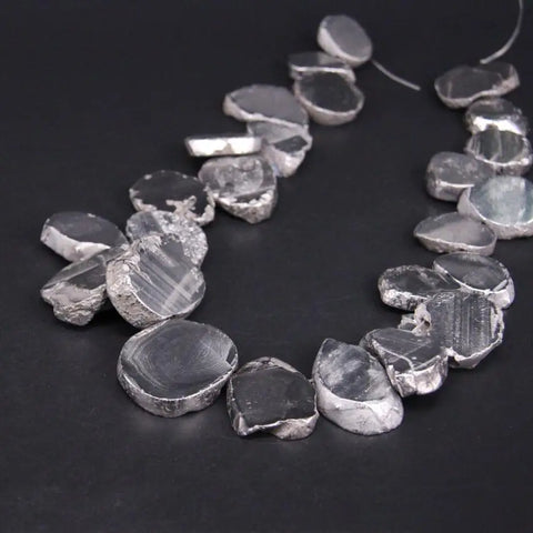 Silver Titanium Agate Beads-ToShay.org