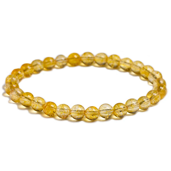 Yellow Citrine Bead Bracelet-ToShay.org