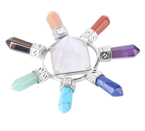 Chakra Crystal Quartz Pyramid-ToShay.org